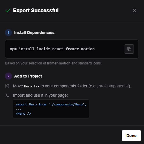 Code Export